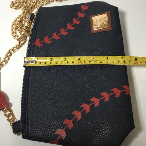 St. Louis Cardinals Baseball Navy Blue Red Gold Chain Crossbody Purse Bag NWOT - Picture 9 of 9